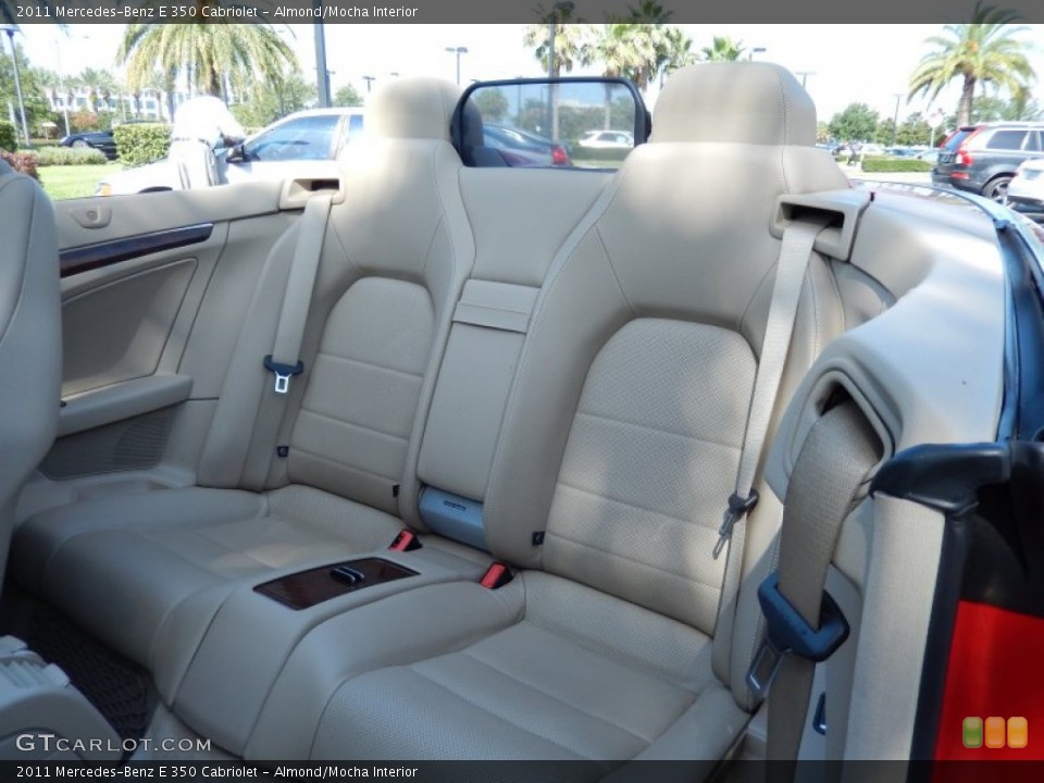 Almond/Mocha Interior Rear Seat for the 2011 Mercedes-Benz E 350 Cabriolet #82489562