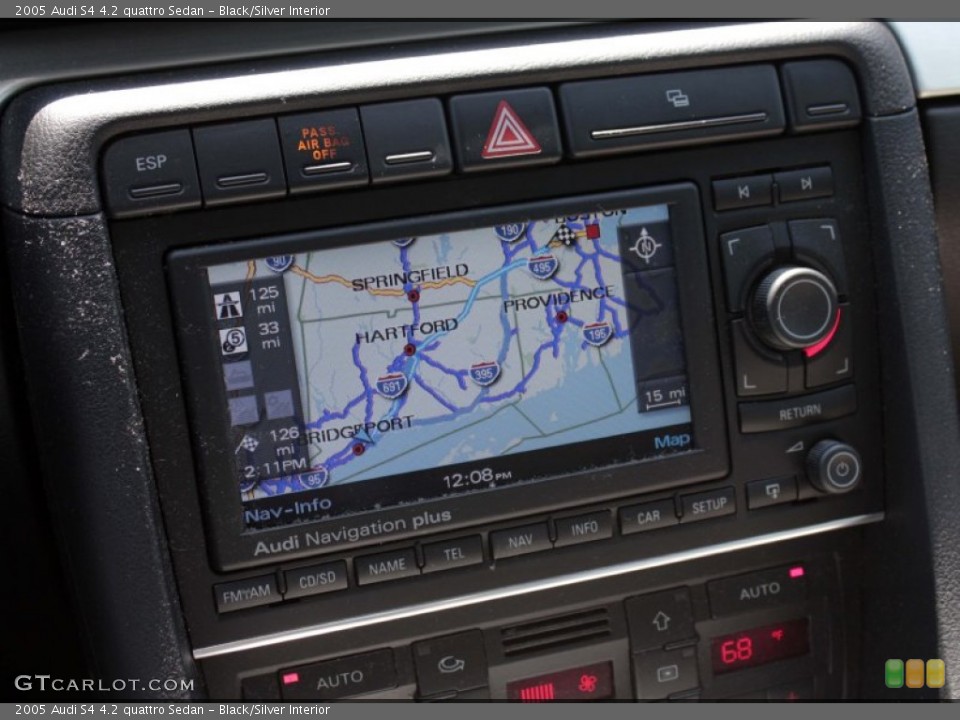 Black/Silver Interior Navigation for the 2005 Audi S4 4.2 quattro Sedan #82493159