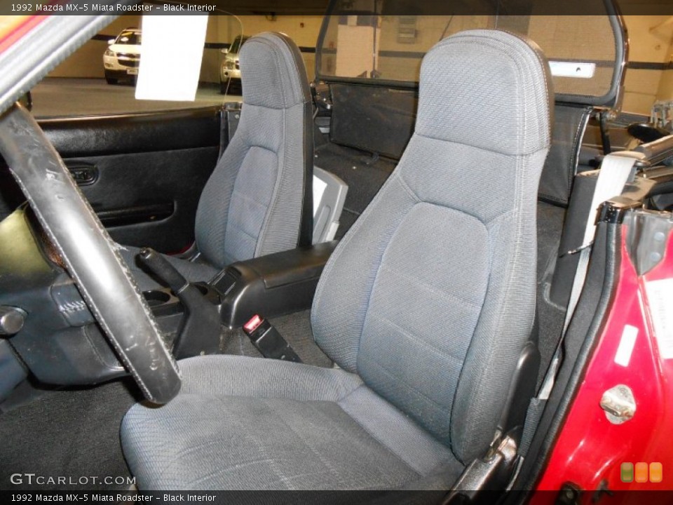 Black Interior Front Seat for the 1992 Mazda MX-5 Miata Roadster #82493846