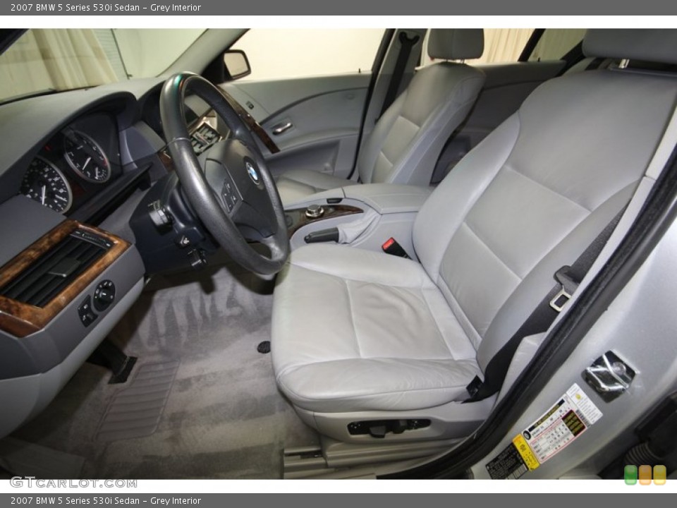 Grey Interior Front Seat for the 2007 BMW 5 Series 530i Sedan #82496460