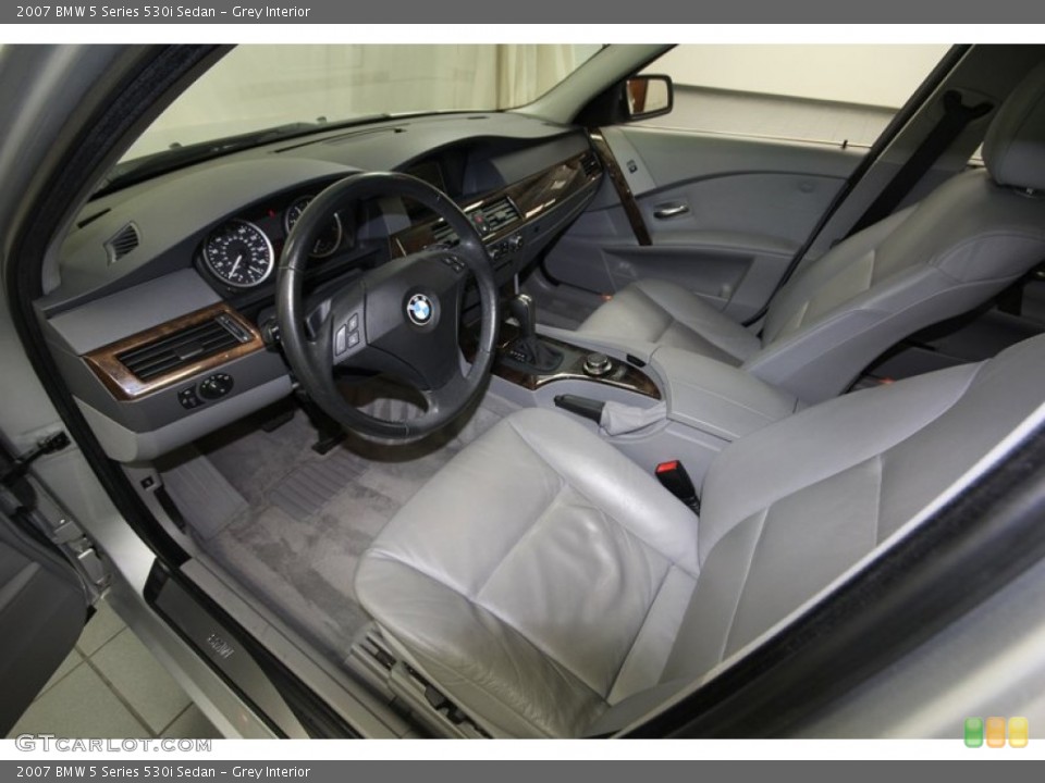 Grey Interior Prime Interior for the 2007 BMW 5 Series 530i Sedan #82496645