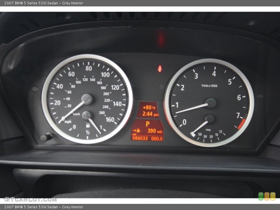 Grey Interior Gauges for the 2007 BMW 5 Series 530i Sedan #82497187