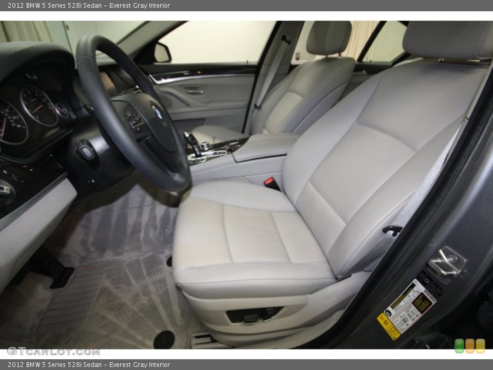 Everest Gray Interior Front Seat for the 2012 BMW 5 Series 528i Sedan #82498541