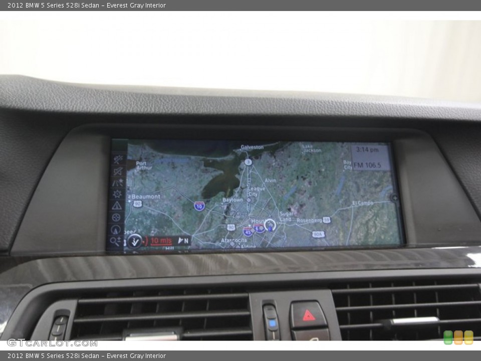 Everest Gray Interior Navigation for the 2012 BMW 5 Series 528i Sedan #82498748