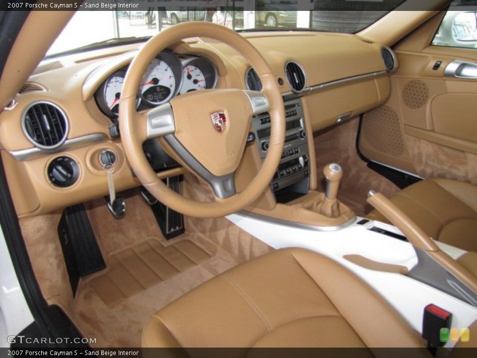 Sand Beige Interior Prime Interior for the 2007 Porsche Cayman S #82499105