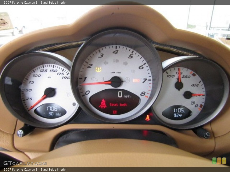 Sand Beige Interior Gauges for the 2007 Porsche Cayman S #82499124