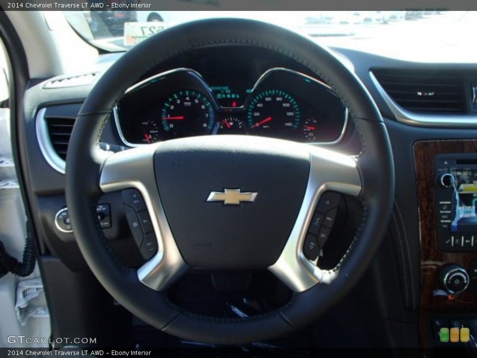Ebony Interior Steering Wheel for the 2014 Chevrolet Traverse LT AWD #82502960