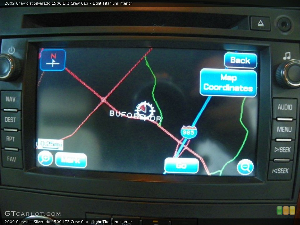 Light Titanium Interior Navigation for the 2009 Chevrolet Silverado 1500 LTZ Crew Cab #82503161