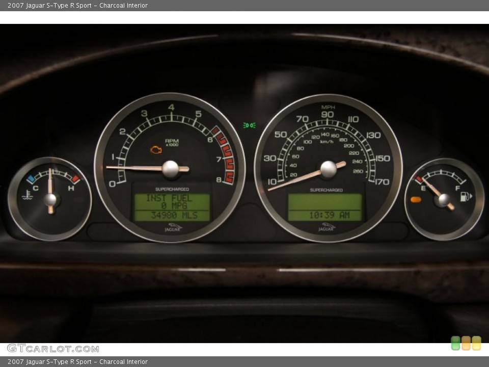 Charcoal Interior Gauges for the 2007 Jaguar S-Type R Sport #82504069