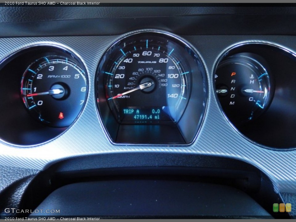 Charcoal Black Interior Gauges for the 2010 Ford Taurus SHO AWD #82506830