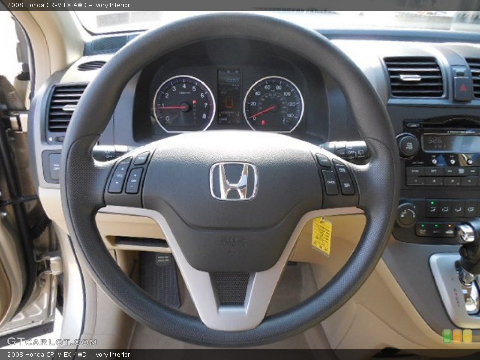 Ivory Interior Steering Wheel for the 2008 Honda CR-V EX 4WD #82507061