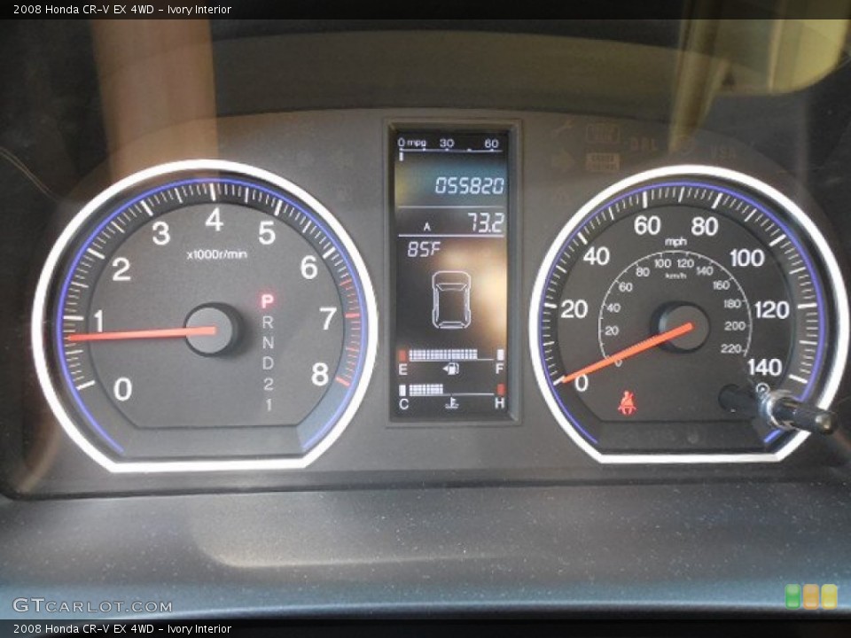Ivory Interior Gauges for the 2008 Honda CR-V EX 4WD #82507137