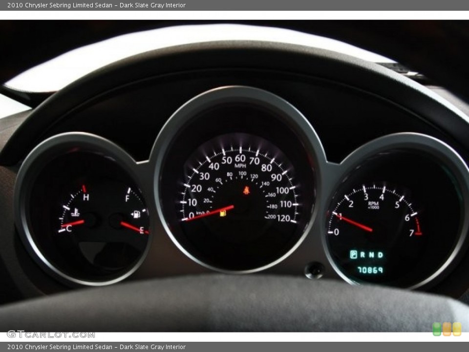 Dark Slate Gray Interior Gauges for the 2010 Chrysler Sebring Limited Sedan #82508592