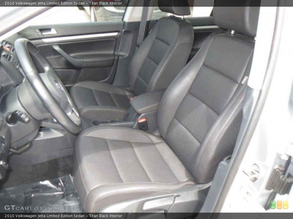 Titan Black Interior Front Seat for the 2010 Volkswagen Jetta Limited Edition Sedan #82508786