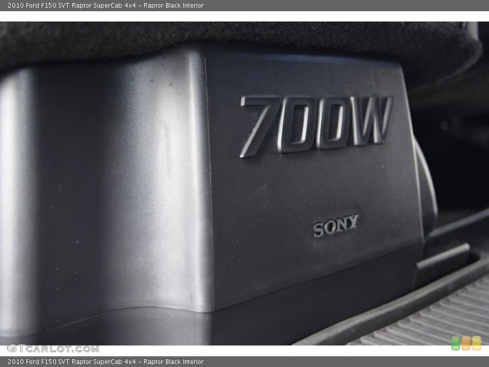 Raptor Black Interior Audio System for the 2010 Ford F150 SVT Raptor SuperCab 4x4 #82510201