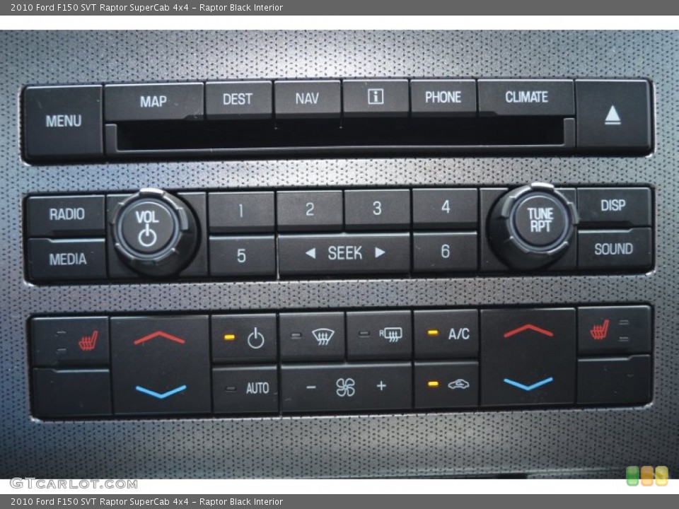 Raptor Black Interior Controls for the 2010 Ford F150 SVT Raptor SuperCab 4x4 #82510502