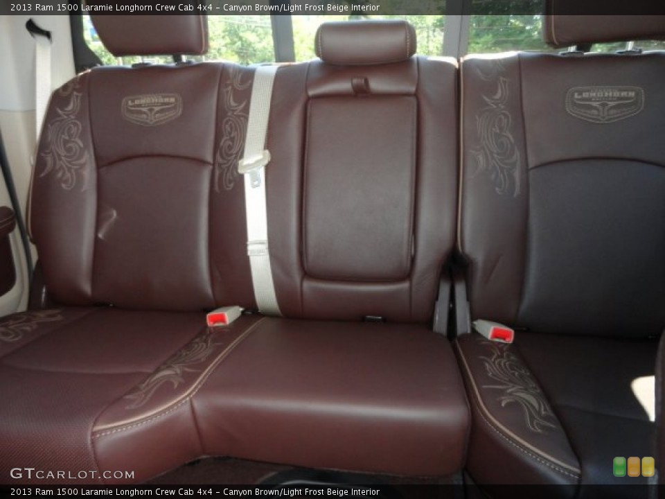 Canyon Brown/Light Frost Beige Interior Rear Seat for the 2013 Ram 1500 Laramie Longhorn Crew Cab 4x4 #82510927