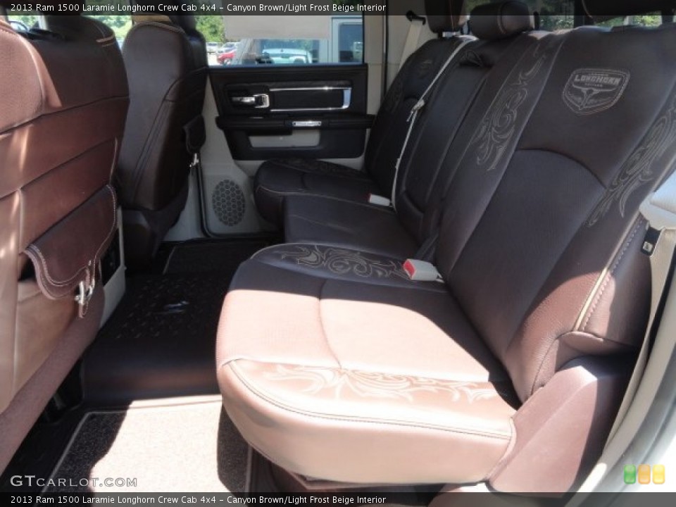 Canyon Brown/Light Frost Beige Interior Rear Seat for the 2013 Ram 1500 Laramie Longhorn Crew Cab 4x4 #82511054