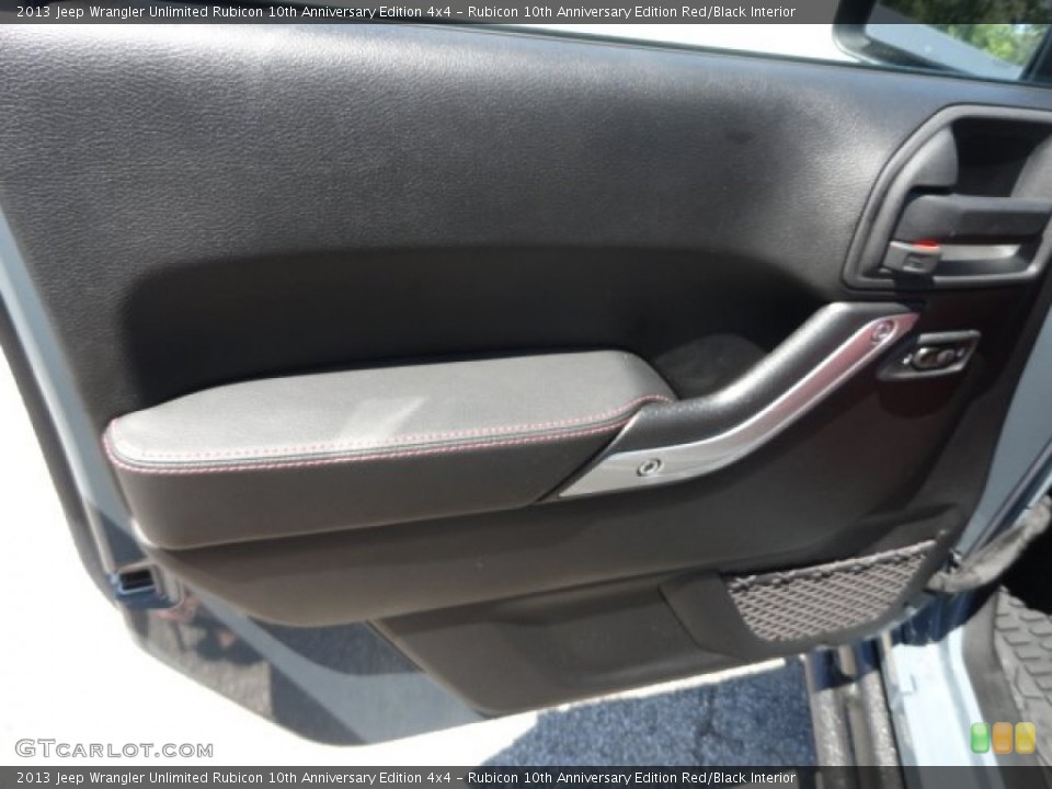 Rubicon 10th Anniversary Edition Red/Black Interior Door Panel for the 2013 Jeep Wrangler Unlimited Rubicon 10th Anniversary Edition 4x4 #82511990