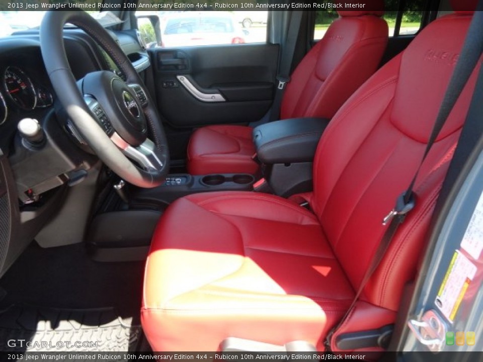 Rubicon 10th Anniversary Edition Red/Black 2013 Jeep Wrangler Unlimited Interiors