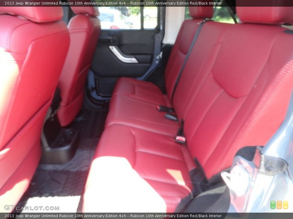Rubicon 10th Anniversary Edition Red/Black Interior Rear Seat for the 2013 Jeep Wrangler Unlimited Rubicon 10th Anniversary Edition 4x4 #82512110