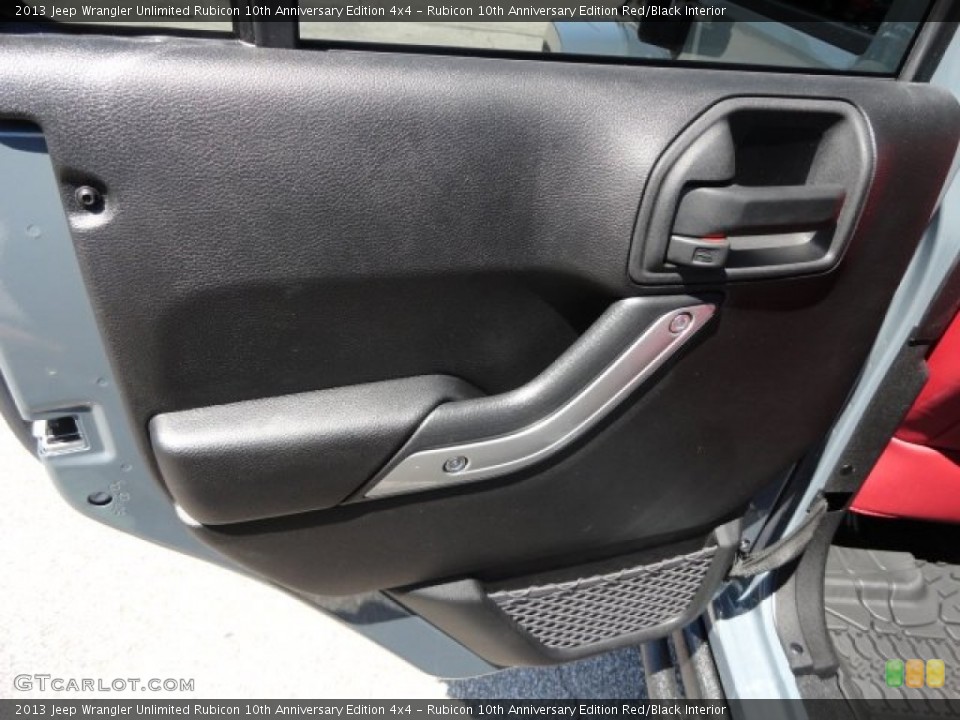 Rubicon 10th Anniversary Edition Red/Black Interior Door Panel for the 2013 Jeep Wrangler Unlimited Rubicon 10th Anniversary Edition 4x4 #82512131