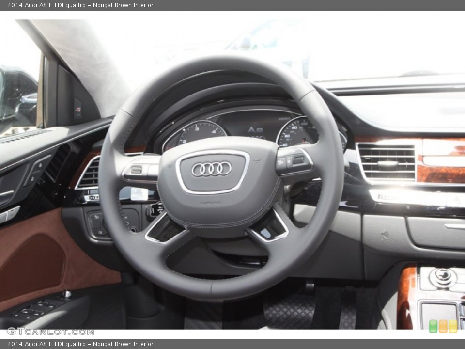 Nougat Brown Interior Steering Wheel for the 2014 Audi A8 L TDI quattro #82515068