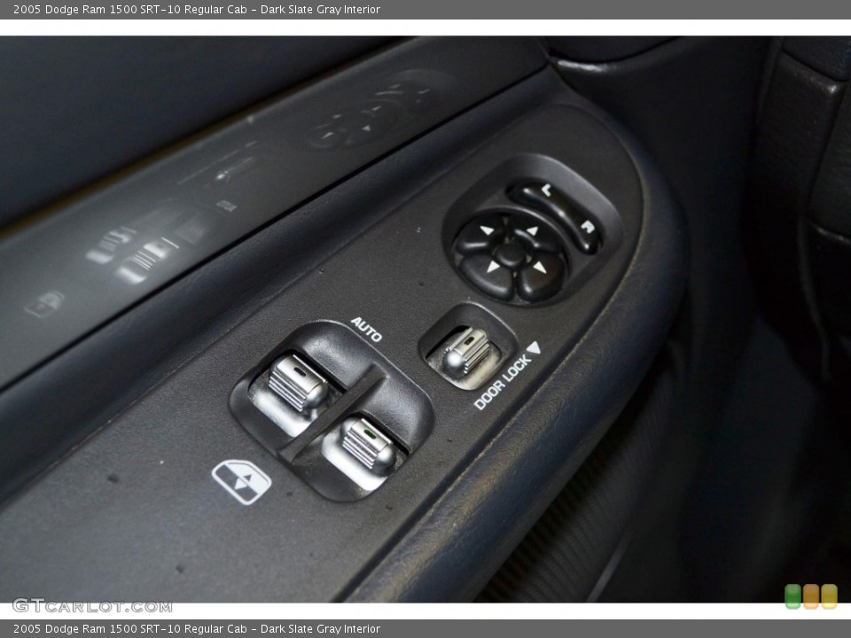 Dark Slate Gray Interior Controls for the 2005 Dodge Ram 1500 SRT-10 Regular Cab #82516199