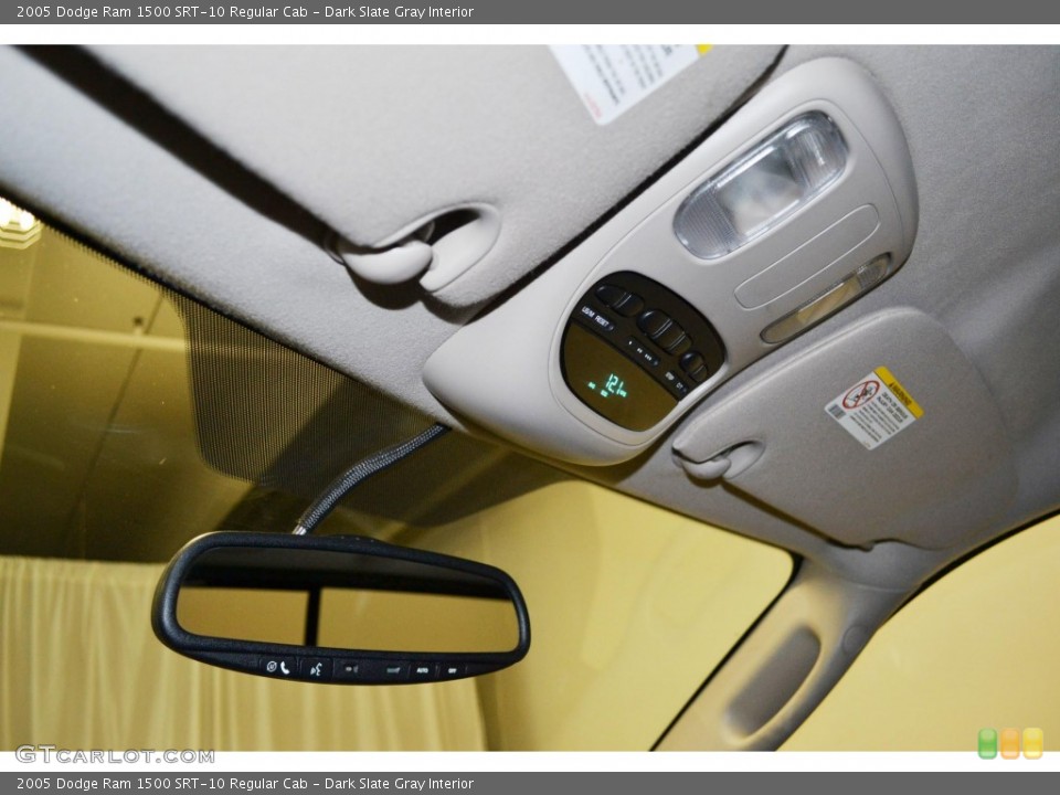 Dark Slate Gray Interior Controls for the 2005 Dodge Ram 1500 SRT-10 Regular Cab #82516580
