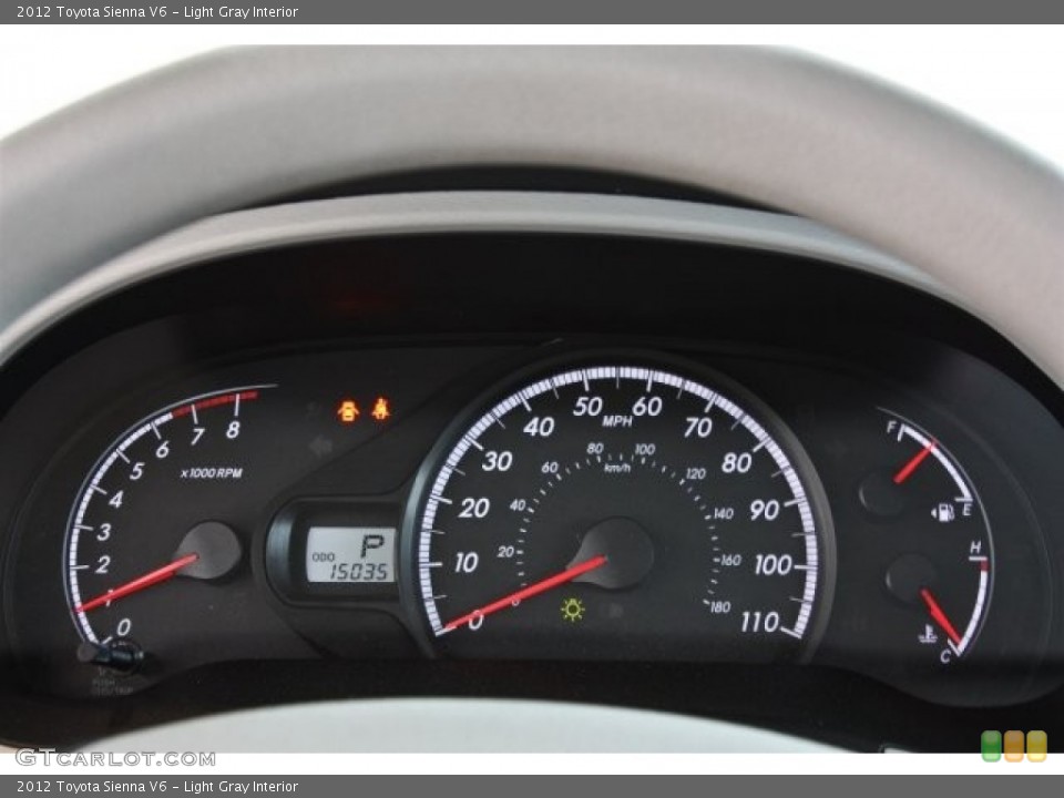 Light Gray Interior Gauges for the 2012 Toyota Sienna V6 #82516683