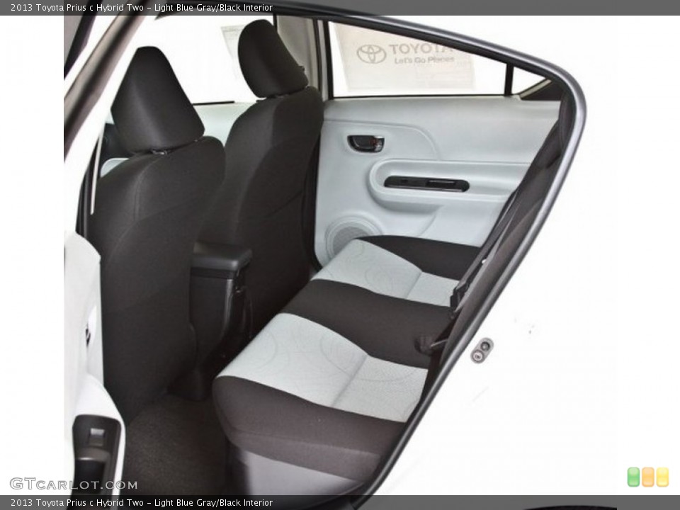 Light Blue Gray/Black Interior Rear Seat for the 2013 Toyota Prius c Hybrid Two #82517689