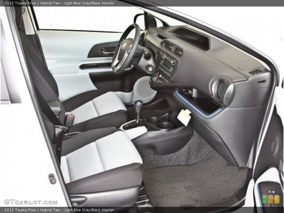 Light Blue Gray/Black Interior Front Seat for the 2013 Toyota Prius c Hybrid Two #82517732