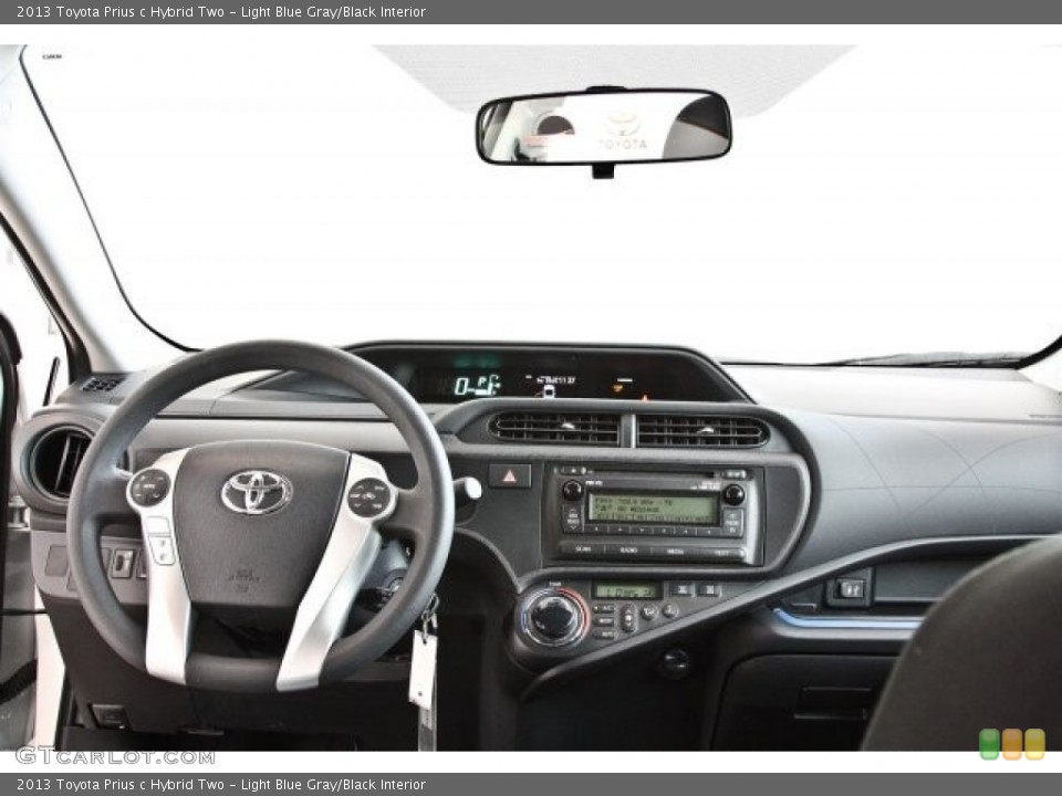 Light Blue Gray/Black Interior Dashboard for the 2013 Toyota Prius c Hybrid Two #82517801