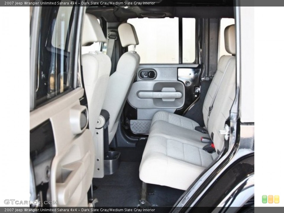 Dark Slate Gray/Medium Slate Gray Interior Rear Seat for the 2007 Jeep Wrangler Unlimited Sahara 4x4 #82519576