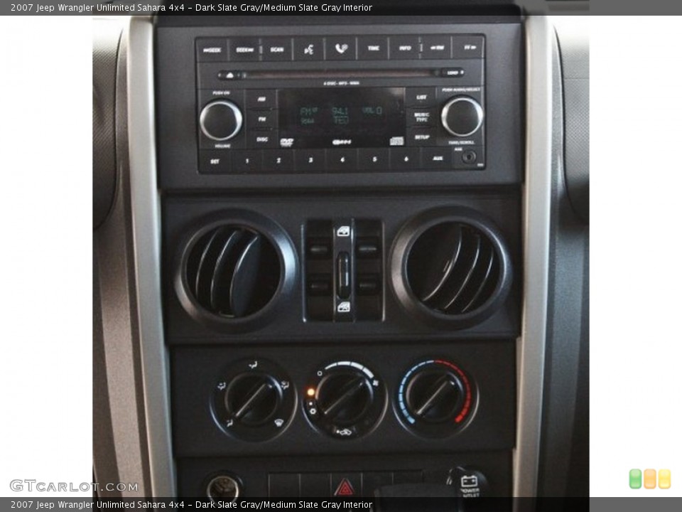 Dark Slate Gray/Medium Slate Gray Interior Controls for the 2007 Jeep Wrangler Unlimited Sahara 4x4 #82519640