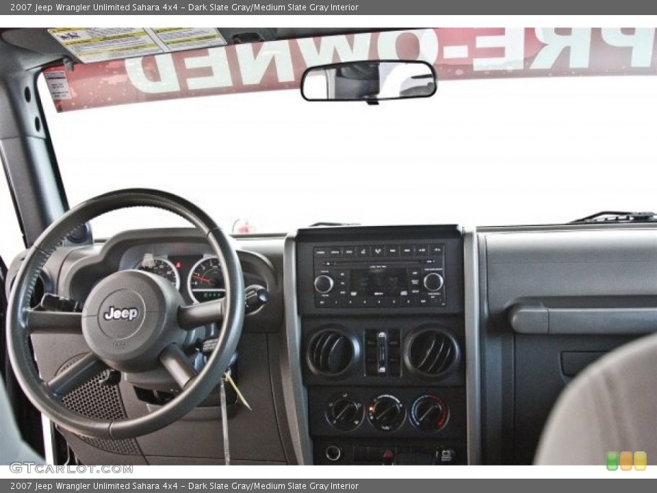 Dark Slate Gray/Medium Slate Gray Interior Dashboard for the 2007 Jeep Wrangler Unlimited Sahara 4x4 #82519661