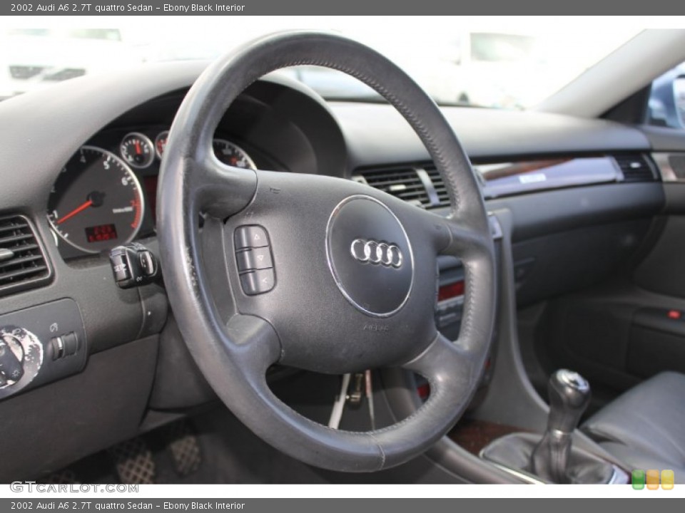 Ebony Black Interior Steering Wheel for the 2002 Audi A6 2.7T quattro Sedan #82521692