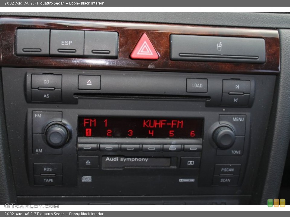 Ebony Black Interior Controls for the 2002 Audi A6 2.7T quattro Sedan #82521754