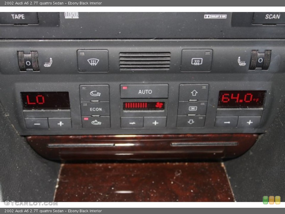 Ebony Black Interior Controls for the 2002 Audi A6 2.7T quattro Sedan #82521794