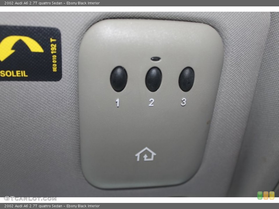 Ebony Black Interior Controls for the 2002 Audi A6 2.7T quattro Sedan #82521935