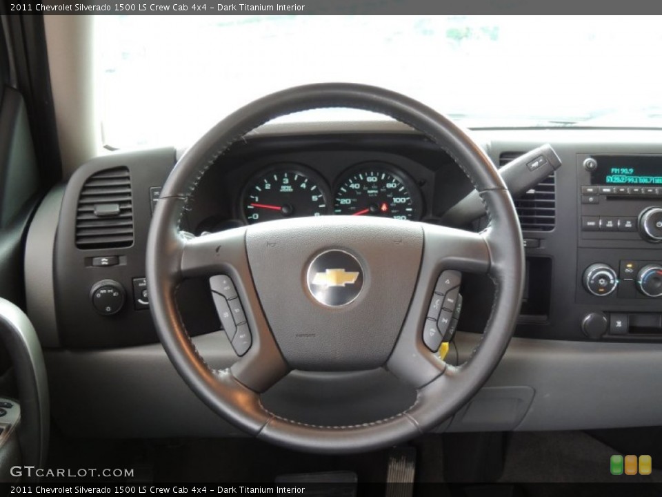 Dark Titanium Interior Steering Wheel for the 2011 Chevrolet Silverado 1500 LS Crew Cab 4x4 #82525110