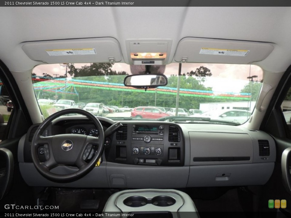 Dark Titanium Interior Dashboard for the 2011 Chevrolet Silverado 1500 LS Crew Cab 4x4 #82525153