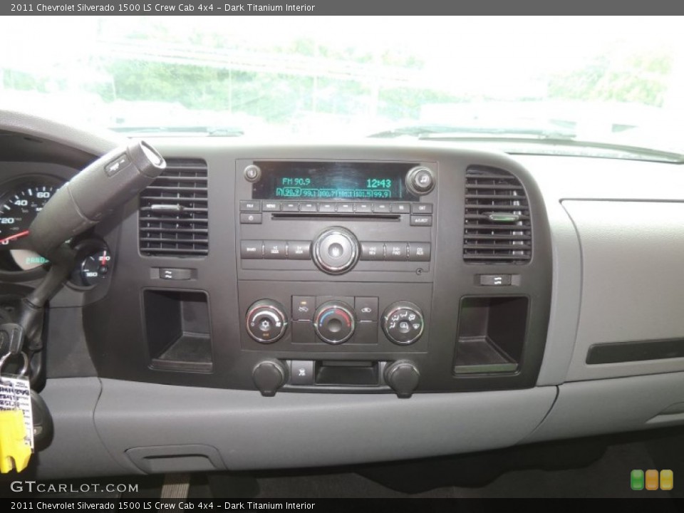 Dark Titanium Interior Controls for the 2011 Chevrolet Silverado 1500 LS Crew Cab 4x4 #82525232