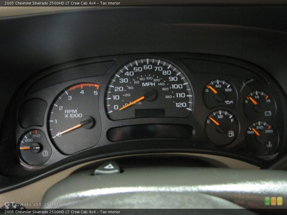 Tan Interior Gauges for the 2005 Chevrolet Silverado 2500HD LT Crew Cab 4x4 #82526462