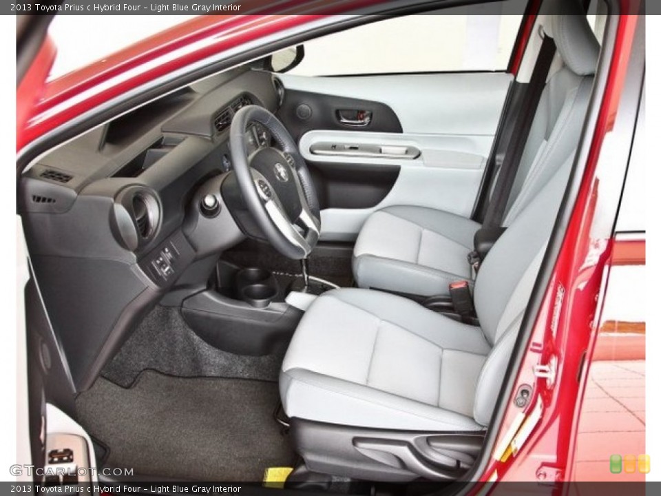 Light Blue Gray 2013 Toyota Prius c Interiors