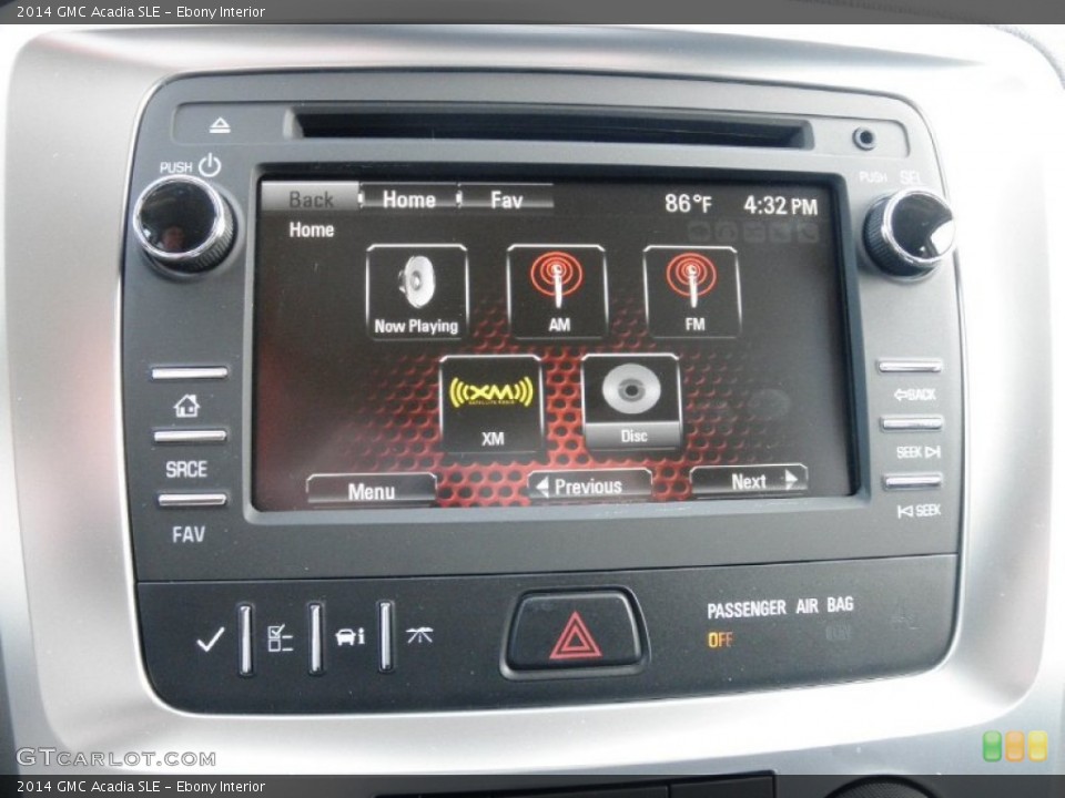 Ebony Interior Controls for the 2014 GMC Acadia SLE #82528312