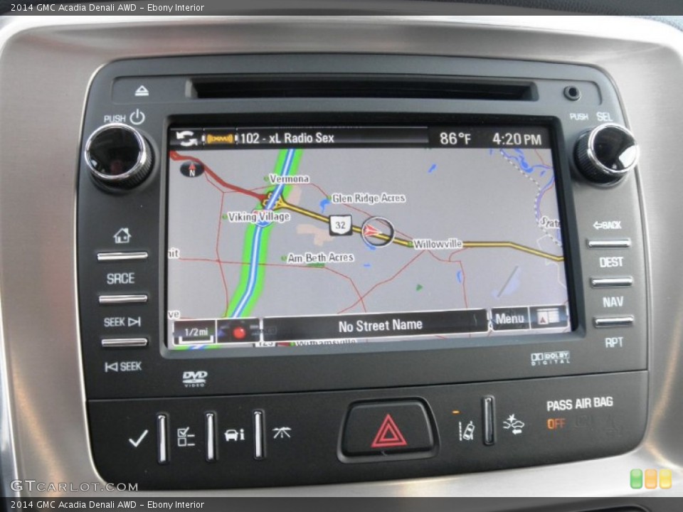 Ebony Interior Navigation for the 2014 GMC Acadia Denali AWD #82529072