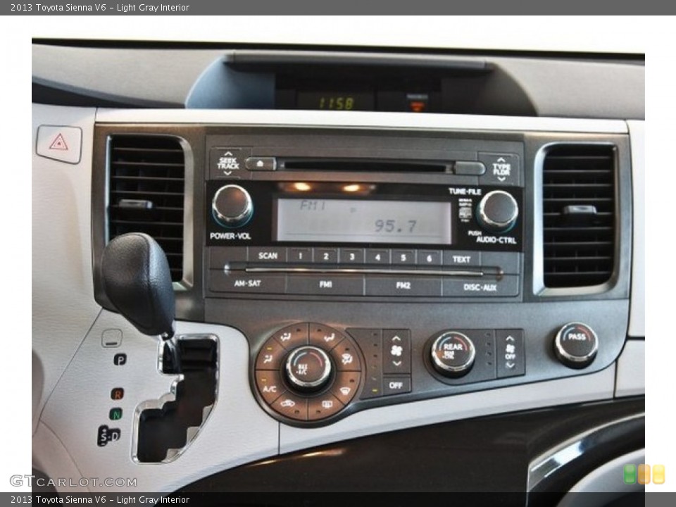 Light Gray Interior Controls for the 2013 Toyota Sienna V6 #82529087