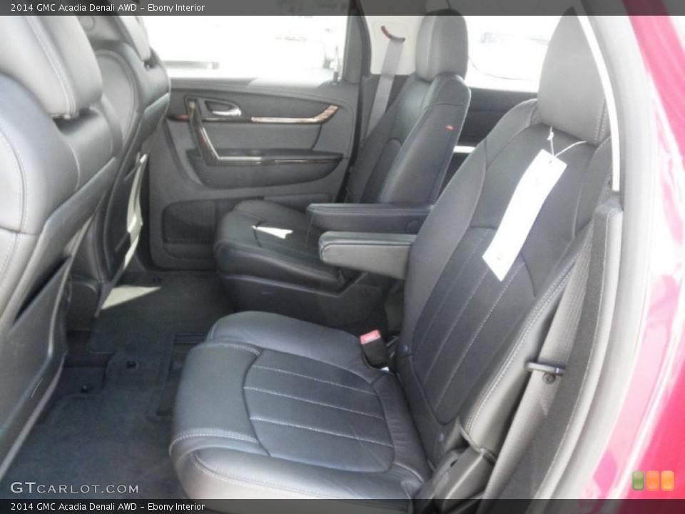 Ebony Interior Rear Seat for the 2014 GMC Acadia Denali AWD #82529390