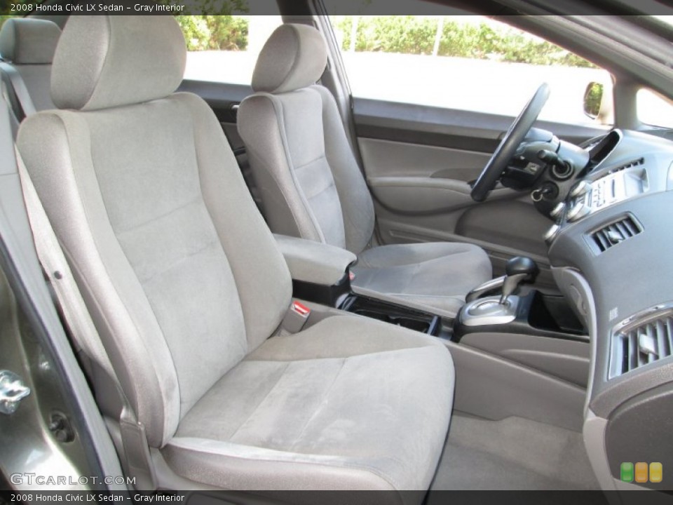 Gray Interior Front Seat for the 2008 Honda Civic LX Sedan #82530641